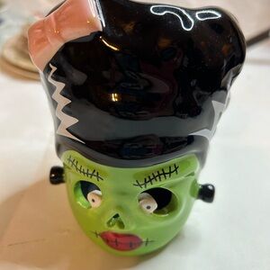 Bath & Body 2011 Bride Of Frankenstein Slatkin Luminary Candle Holder 4.5”